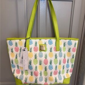 Dooney & Bourke Pineapple Tote - Lime and Multicolor